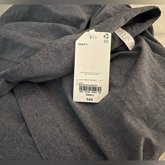 NWT Stylus Men’s Short Sleeve Button Down Moonless Nights, Poly Spandex; Size S - Picture 8 of 11